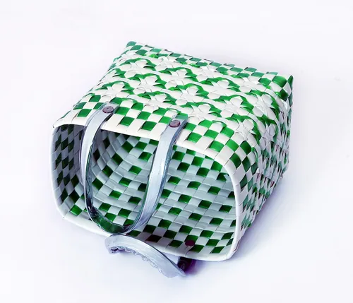 Standard Lunch Bag-white and green